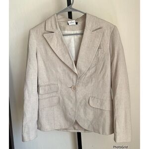 Luciano Dante Linen Blend Blazer Size 8 NEW